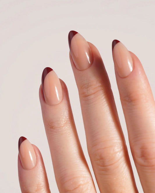 DOONAILS - Red Slate French Short Almond