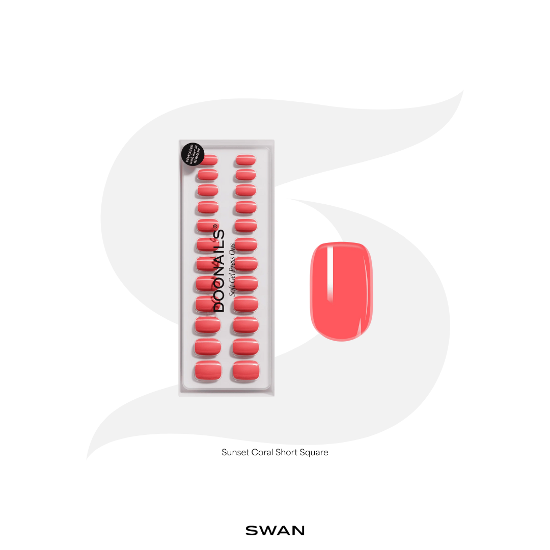 DOONAILS - Sunset Coral Short Square