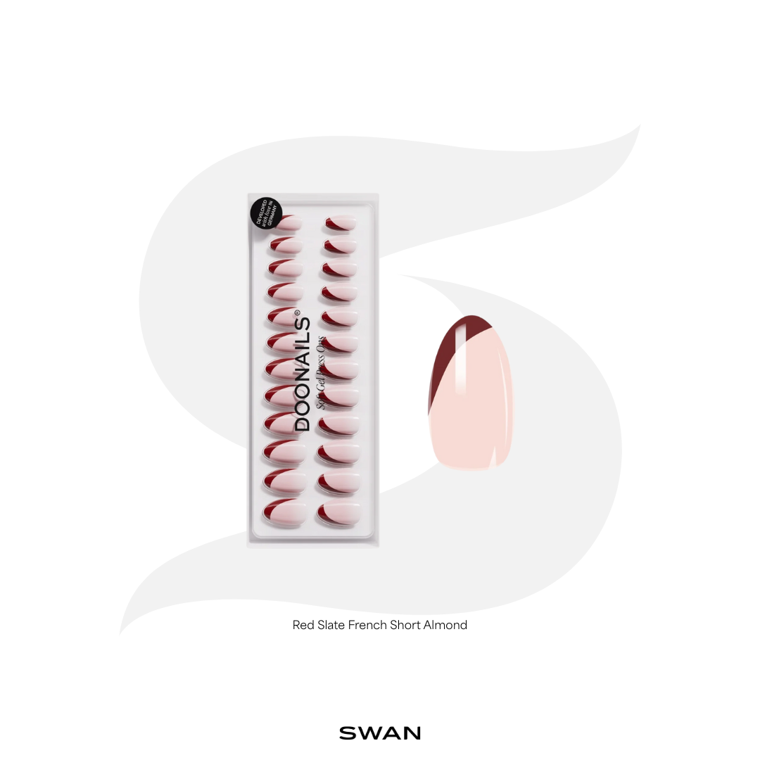 DOONAILS - Red Slate French Short Almond